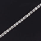 3 CARAT VERY GOOD CUT DIAMOND TENNIS BRACELET 14K WHITE GOLD ROUND BRILLIANT