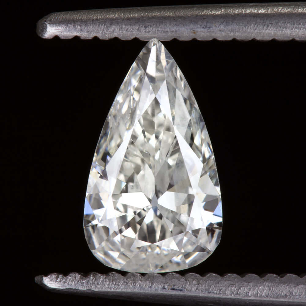 0.93ct CERTIFIED G SI1 VINTAGE PEAR SHAPE CUT DIAMOND ESTATE LOOSE NATURAL 1ct