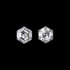 0.20ct G VS2-SI1 HEXAGON SHAPE CUT NATURAL DIAMOND PAIR ACCENT STUD EARRINGS