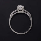 0.70ct CERTIFIED D-E VS2 OLD CUT DIAMOND ENGAGEMENT RING VINTAGE TRANSITIONAL