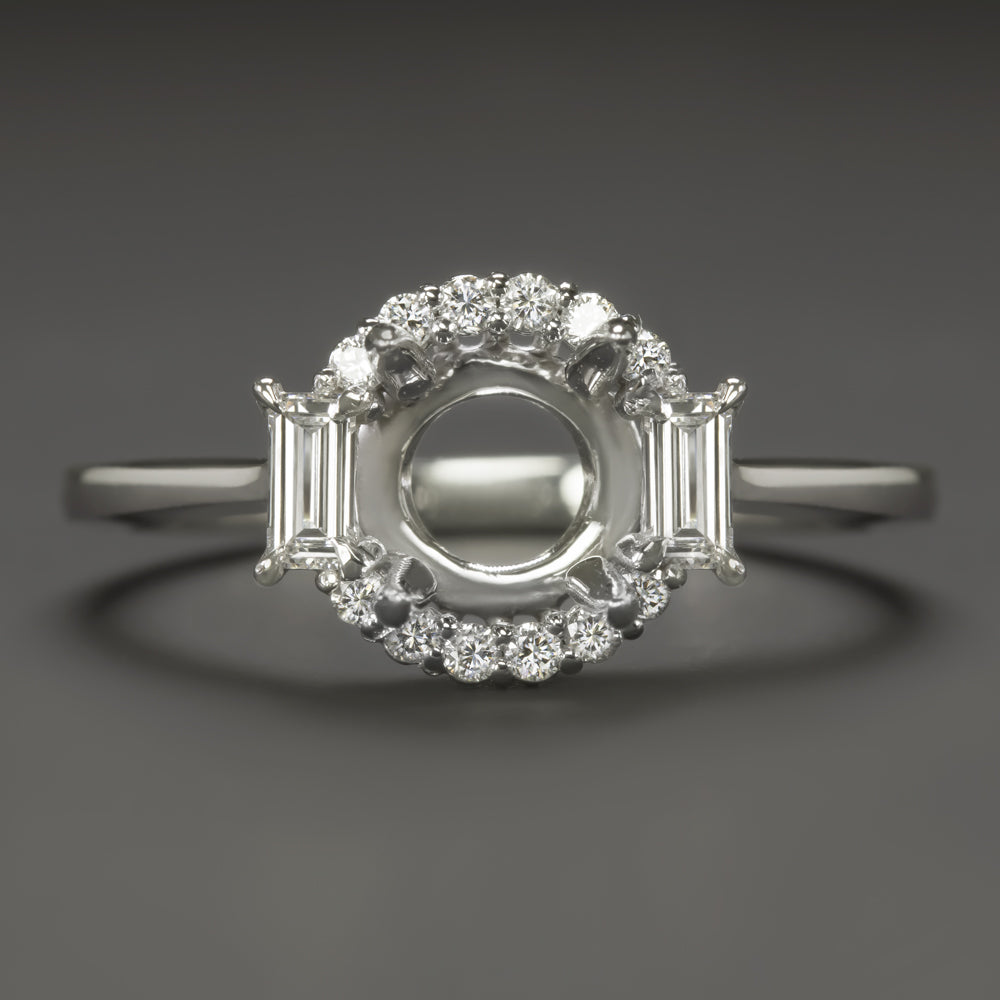 3-Stone Diamond Trellis Engagement Ring Setting | Sylvan's Jewelers