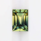 1.39ct BI COLOR SAPPHIRE BLUE GREEN PARTI EMERALD SHAPE CUT NATURAL LOOSE TEAL