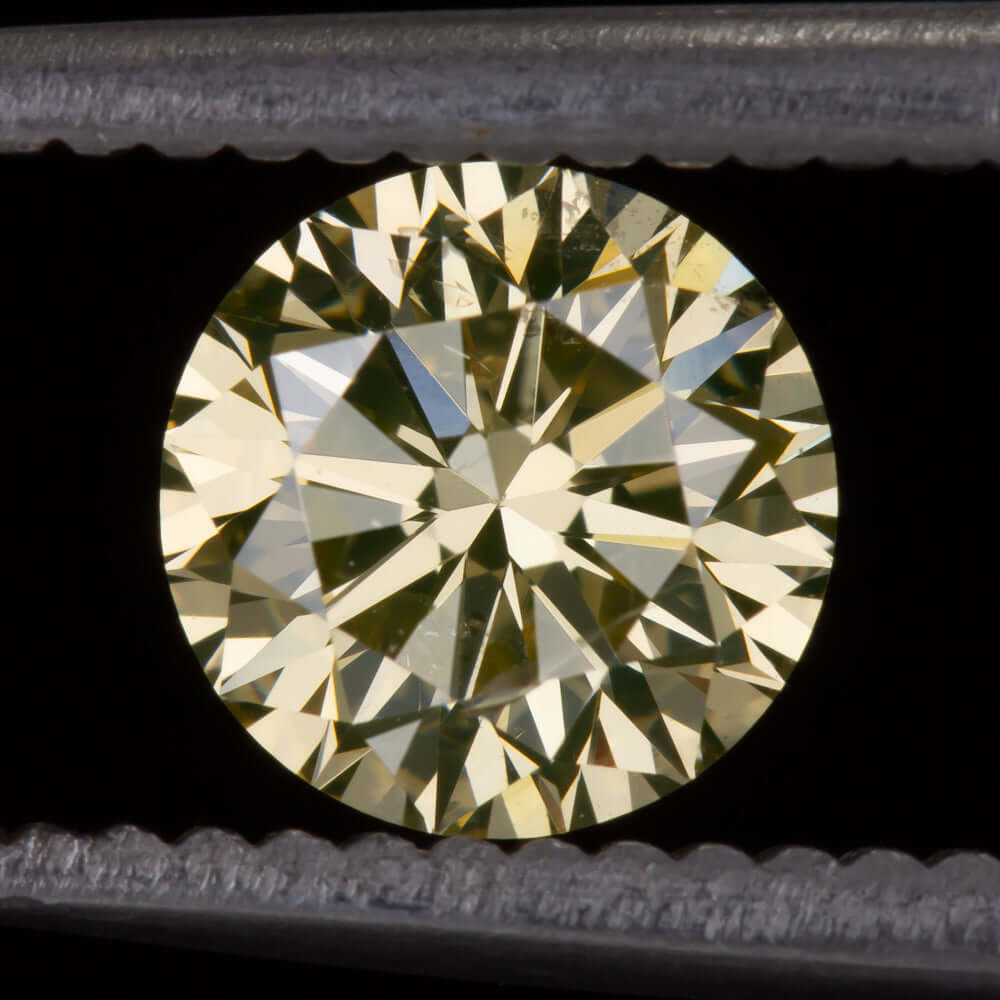 1.03ct YELLOW CHAMPAGNE DIAMOND EXCELLENT CUT ROUND BRILLIANT NATURAL LOOSE 1ct
