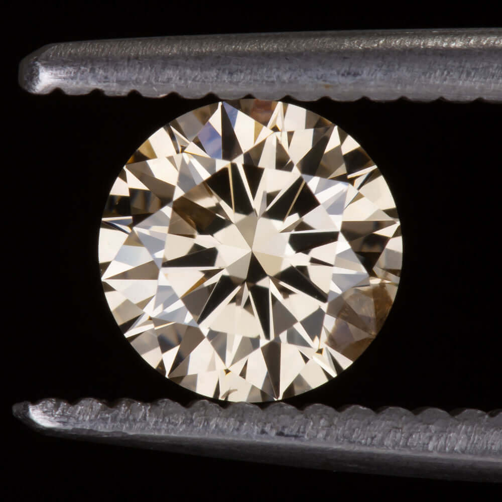 0.92ct FANCY YELLOW ORANGE DIAMOND EXCELLENT CUT ROUND BRILLIANT LOOSE NATURAL