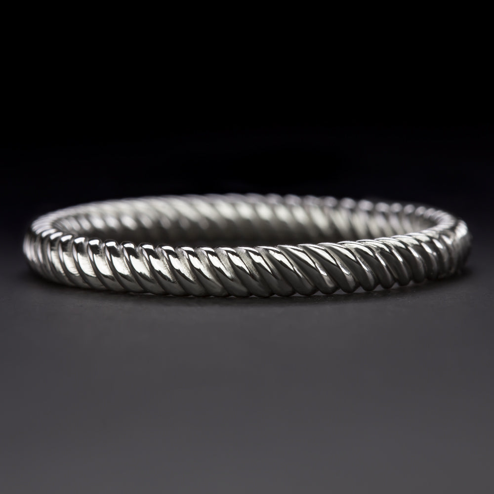 SOLID 14 GOLD WEDDING RING ROPE TWIST STACKING BAND ETERNITY CLASSIC MENS LADIES