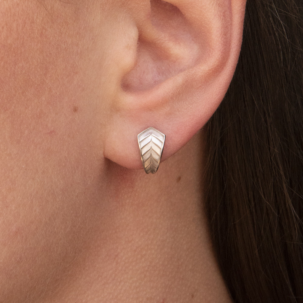 Buy Damla Korean Gold Plated Earrings Simple Statement Small Stud Earrings  Geometric c shape Pearl Earrings for Women at Amazon.in