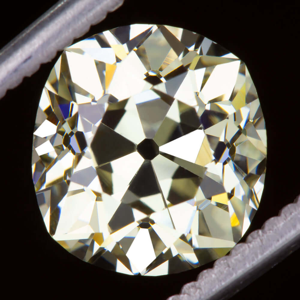 3.66ct GIA CERTIFIED W-X VS2 OLD MINE CUT DIAMOND ANTIQUE ESTATE CUSHION LOOSE