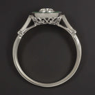 0.74ct OLD EUROPEAN CUT DIAMOND ENGAGEMENT RING EMERALD VINTAGE ART DECO TARGET