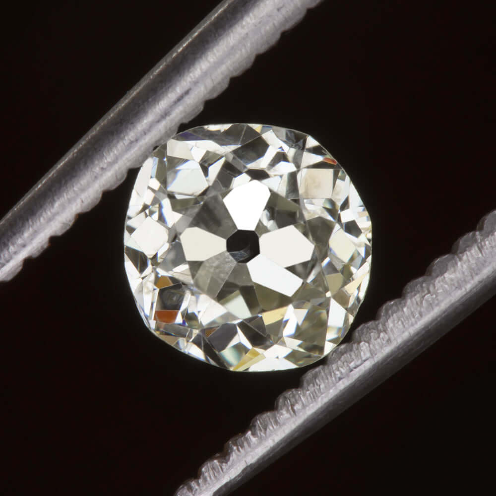 0.83ct OLD MINE CUT DIAMOND 1900s ANTIQUE CUSHION BRILLIANT LOOSE NATURAL OMC