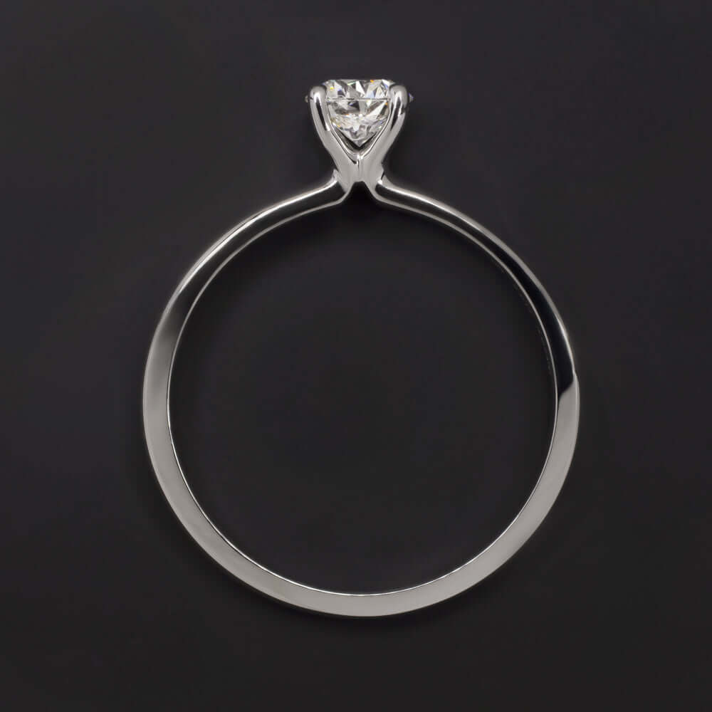 0.45ct H SI2 ROUND CUT DIAMOND ENGAGEMENT RING 18k WHITE GOLD CLASSIC SOLITAIRE