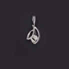 F VS DIAMOND PENDANT LEAF NATURAL 14k WHITE GOLD NECKLACE DAINTY SMALL EVERYDAY