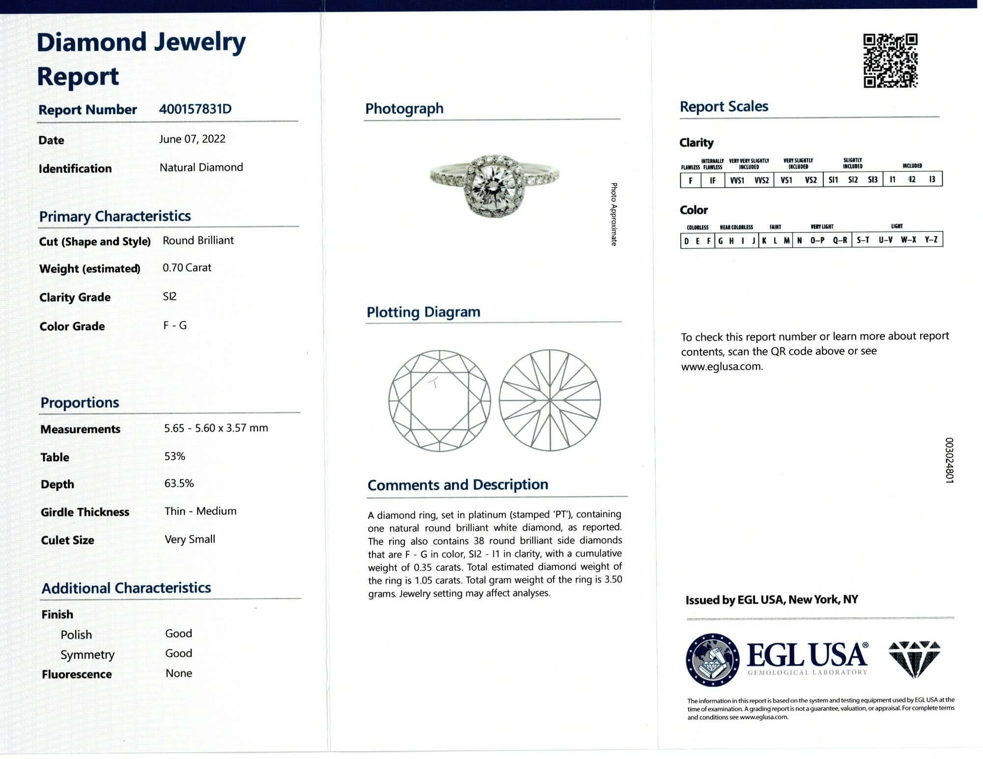 0.95ct CERTIFIED F-G SI2 DIAMOND ENGAGEMENT RING HALO VERY GOOD CUT ROUND 1ct