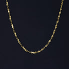 SOLID 14K YELLOW GOLD 18 INCH CHAIN 1.1mm FIGURE EIGHT TWIST MEN LADIES NECKLACE