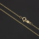 SOLID 14K YELLOW GOLD 18 INCH CABLE CHAIN 0.5mm DAINTY CLASSIC LADIES NECKLACE