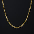 SOLID 14K YELLOW GOLD ROPE CHAIN 18in 2.25mm CLASSIC TWIST MENS LADIES NECKLACE