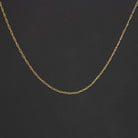SOLID 14K YELLOW GOLD 18in CABLE CHAIN 0.3mm DAINTY CLASSIC LADIES NECKLACE THIN