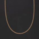 SOVIET VINTAGE SOLID 14K ROSE GOLD 24in CURB CHAIN 1.5mm CLASSIC NECKLACE PLAIN