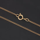 SOVIET VINTAGE SOLID 14K ROSE GOLD 24in CURB CHAIN 1.5mm CLASSIC NECKLACE PLAIN