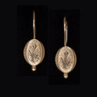 VINTAGE SOVIET EARRINGS 14K ROSE GOLD DROP DANGLE ESTATE BOTANICAL HANDMADE