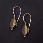 VINTAGE SOVIET EARRINGS 14K ROSE GOLD DROP DANGLE ESTATE BOTANICAL HANDMADE