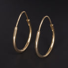 VINTAGE SOVIET EARRINGS 14K ROSE GOLD TEARDROP HOOP DANGLE DROP ESTATE HANDMADE