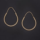 VINTAGE SOVIET EARRINGS 14K ROSE GOLD TEARDROP HOOP DANGLE DROP ESTATE HANDMADE