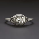 OLD EUROPEAN CUT DIAMOND BELAIS ENGAGEMENT RING ART DECO VINTAGE SOLITAIRE 1920s