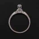 G VS OLD EUROPEAN CUT DIAMOND ENGAGEMENT RING VINTAGE SOLITAIRE ENGRAVED 1/4ct