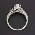 0.64ct OLD EUROPEAN CUT DIAMOND VINTAGE ENGAGEMENT RING 18k WHITE GOLD 1920s