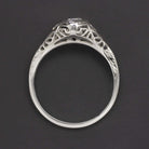 1/2ct OLD EUROPEAN CUT DIAMOND ENGAGEMENT RING PLATINUM VINTAGE 1920S ESTATE