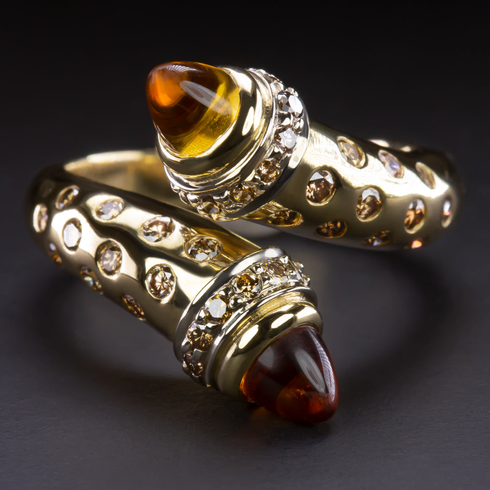 Ring – Part Matt Part Gloss – Enamel Peacock – White Cz | Gujjadi Swarna  Jewellers