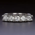 0.68ct E-F VS1 DIAMOND PLATINUM WEDDING BAND EXCELLENT ROUND CUT 5 STONE RING