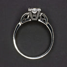 2 CARAT GIA CERTIFIED F SI1 DIAMOND VINTAGE ENGAGEMENT RING PLATINUM EMERALD CUT
