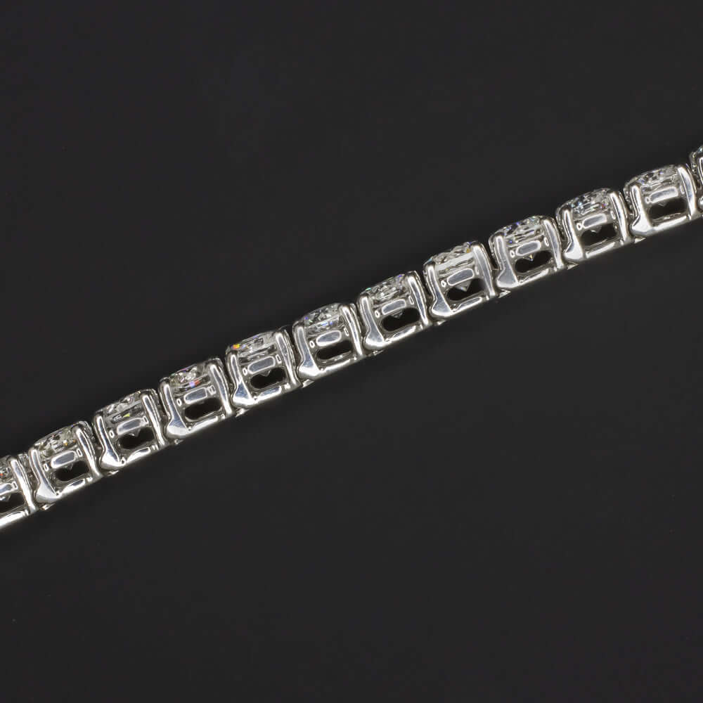 11.77ct DIAMOND TENNIS BRACELET 14k WHITE GOLD ROUND BRILLIANT CUT CLASSIC 12ct