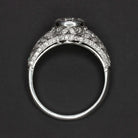 2.84ct CERTIFIED OLD EUROPEAN CUT DIAMOND ENGAGEMENT RING PLATINUM VINTAGE STYLE