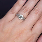 2.84ct CERTIFIED OLD EUROPEAN CUT DIAMOND ENGAGEMENT RING PLATINUM VINTAGE STYLE