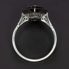 2.42c F-G SI MARQUISE DIAMOND SAPPHIRE ENGAGEMENT RING PLATINUM VINTAGE STYLE