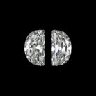 0.34ct G VS HALF MOON SHAPE DIAMOND MATCHING PAIR EPAULETTE CUT CADILLAC ACCENT