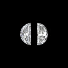0.15ct E VS HALF MOON SHAPE DIAMOND MATCHING PAIR EPAULETTE CUT CADILLAC ACCENT