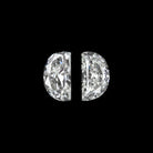 0.22ct G VS HALF MOON SHAPE DIAMOND MATCHING PAIR EPAULETTE CUT CADILLAC ACCENT