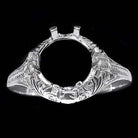 ART DECO VINTAGE STYLE MOUNT PRONG SET SETTING 8MM ROUND FINE RING 14K SOLITAIRE