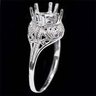 ART DECO VINTAGE STYLE MOUNT PRONG SET SETTING 8MM ROUND FINE RING 14K SOLITAIRE