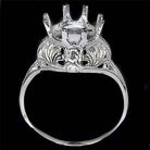 ART DECO VINTAGE STYLE MOUNT PRONG SET SETTING 8MM ROUND FINE RING 14K SOLITAIRE