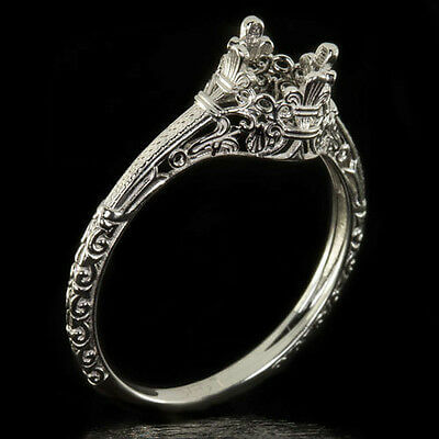 Overnight 10K White Gold Antique Engagement Ring 84519-10KW | Richard's  Jewelry | Berne, IN