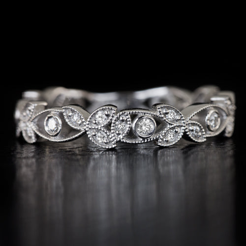 Diamond filigree anniversary bands Clearance