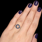 SAPPHIRE DIAMOND ENGAGEMENT RING SETTING 6.5mm MOUNT VINTAGE STYLE ART DECO