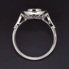 EMERALD DIAMOND ENGAGEMENT RING SETTING 6.5m SEMI MOUNT VINTAGE STYLE ART DECO
