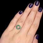 EMERALD DIAMOND ENGAGEMENT RING SETTING 6.5m SEMI MOUNT VINTAGE STYLE ART DECO
