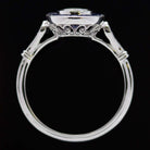 CALIBRE SAPPHIRE ART DECO DIAMOND ENGAGEMENT RING SETTING VINTAGE STYLE ROUND