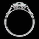 NATURAL EMERALD DIAMOND ENGAGEMENT RING SETTING VINTAGE STYLE ART DECO TARGET